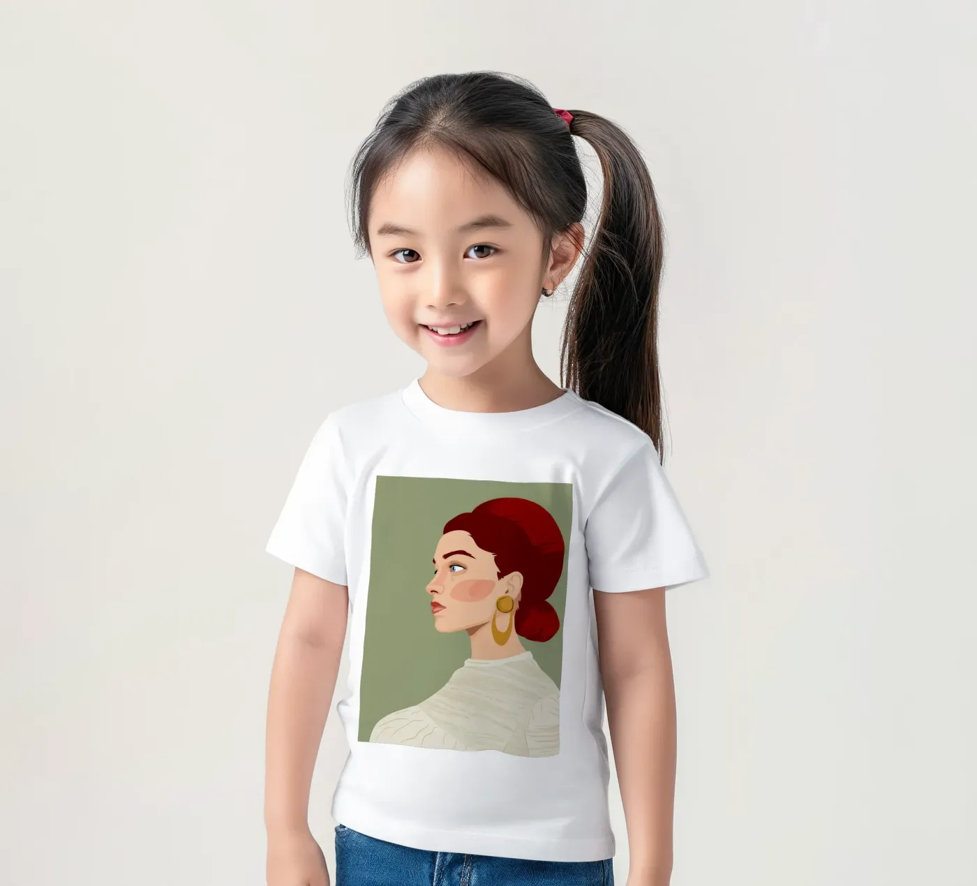 Fantasticherie dai capelli color rubino t-shirt bambini da Trace Brush