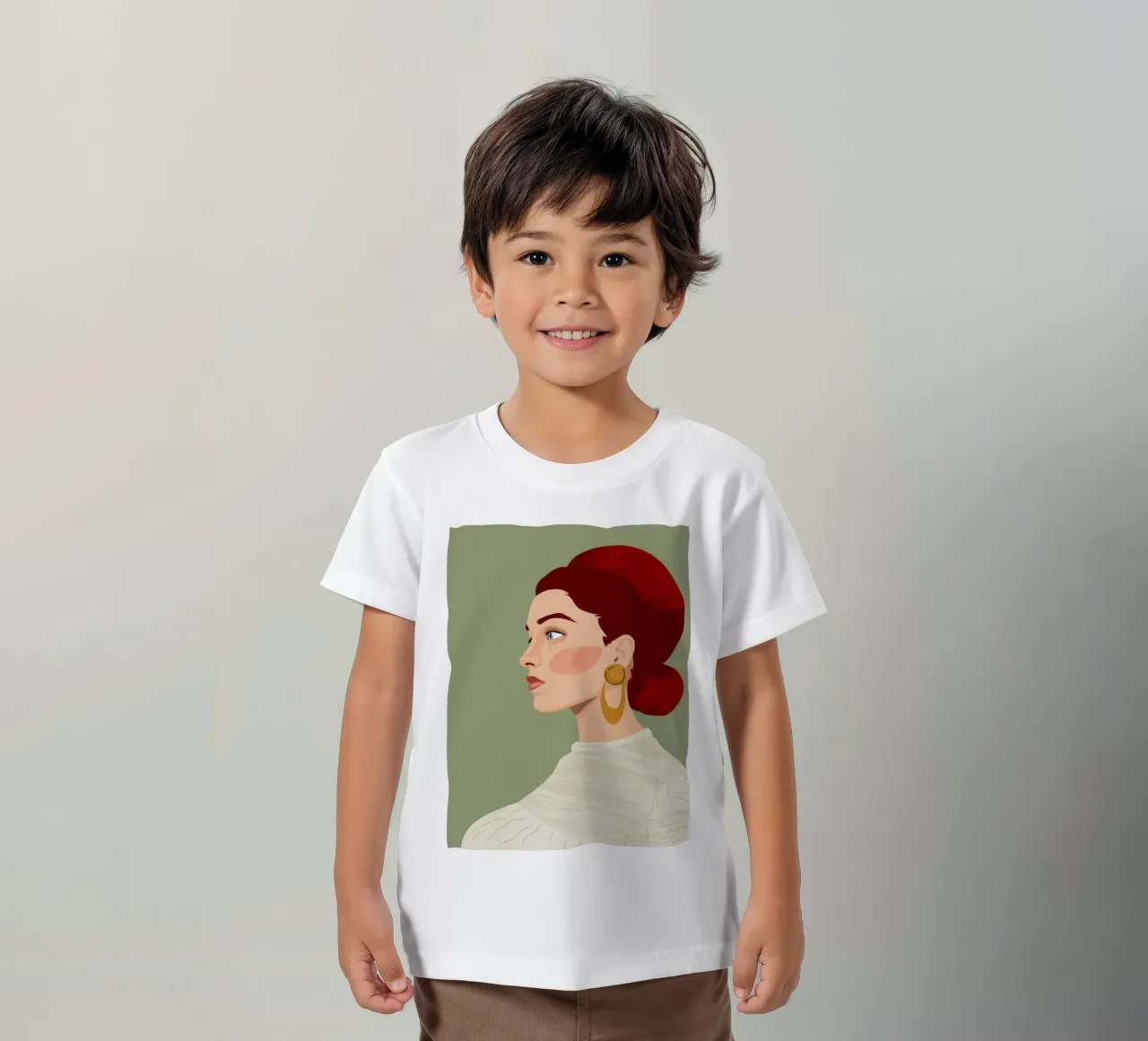 Fantasticherie dai capelli color rubino t-shirt bambini da Trace Brush