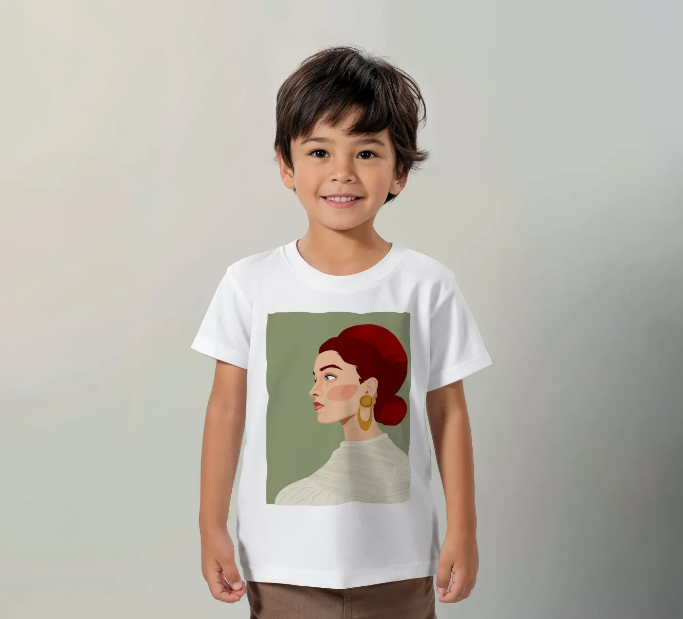 Fantasticherie dai capelli color rubino t-shirt bambini da Trace Brush