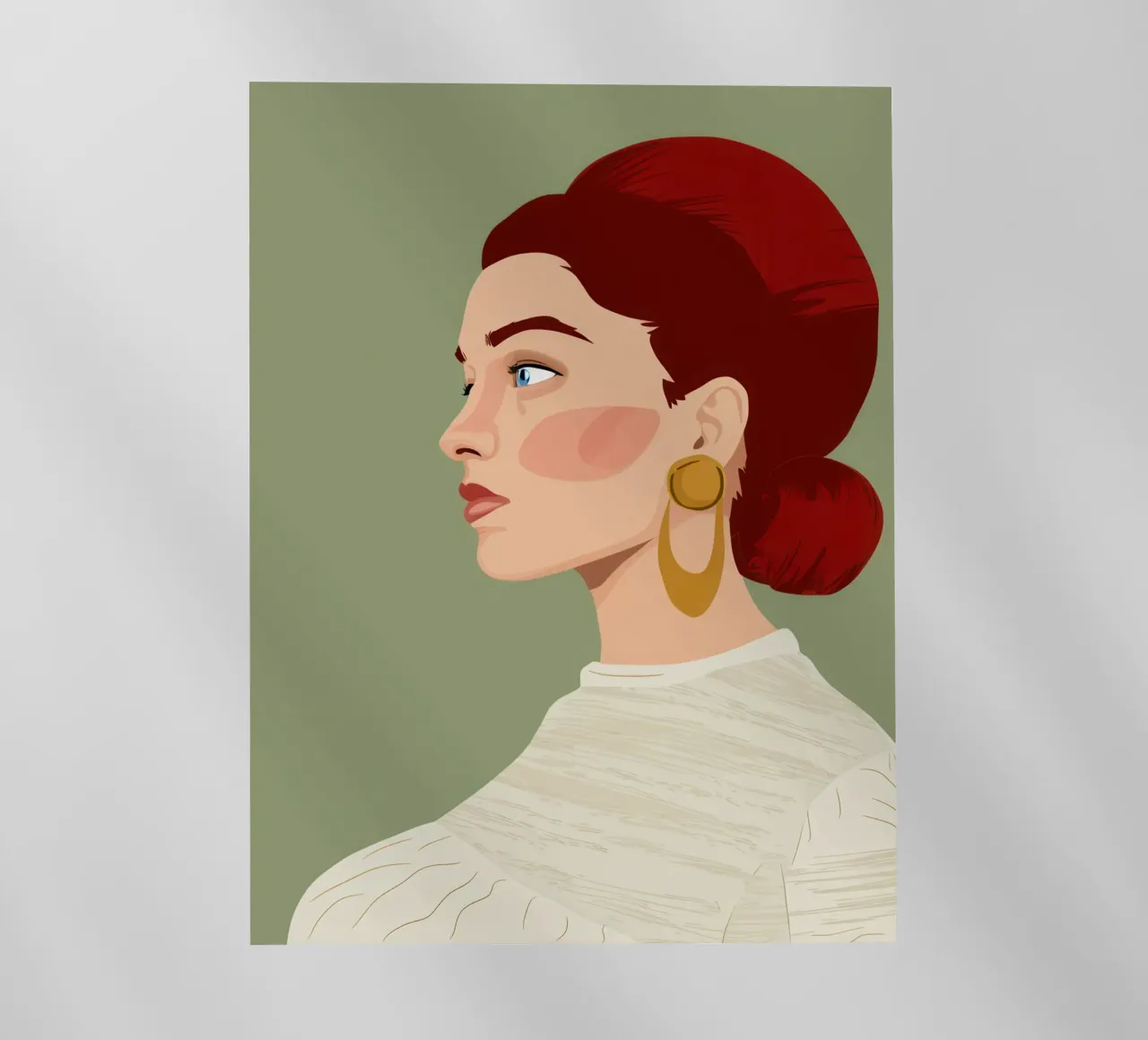 Fantasticherie dai capelli color rubino pellicola backlit da Trace Brush