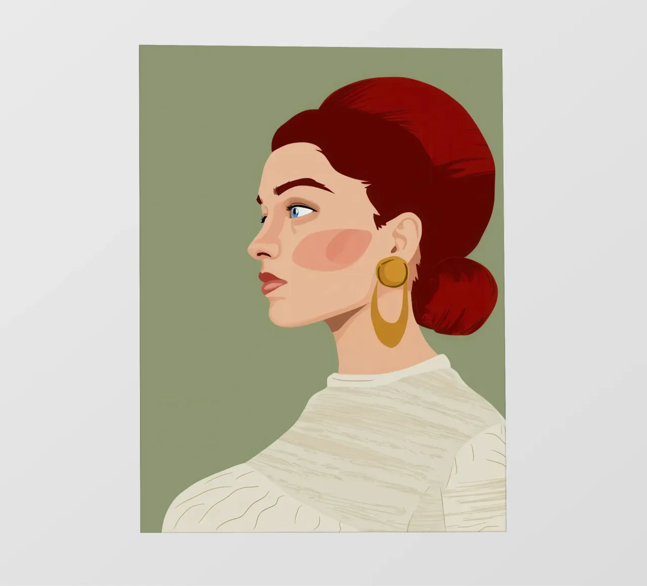 Ruby Haired Reverie fotobehang van Trace Brush