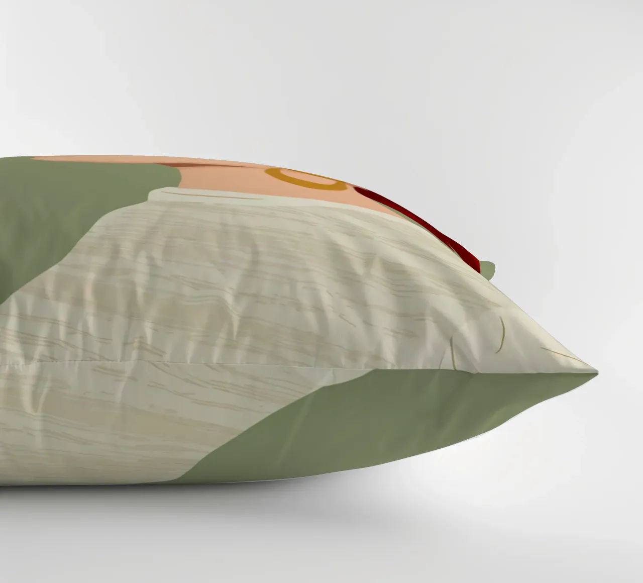 Ruby Haired Reverie decorative cushion by Trace Brush