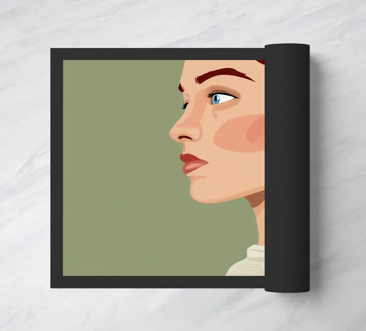 Ruby Haired Reverie deurmat van Trace Brush