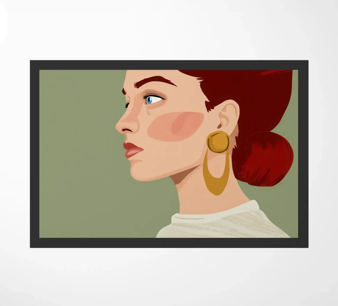 Ruby Haired Reverie deurmat van Trace Brush