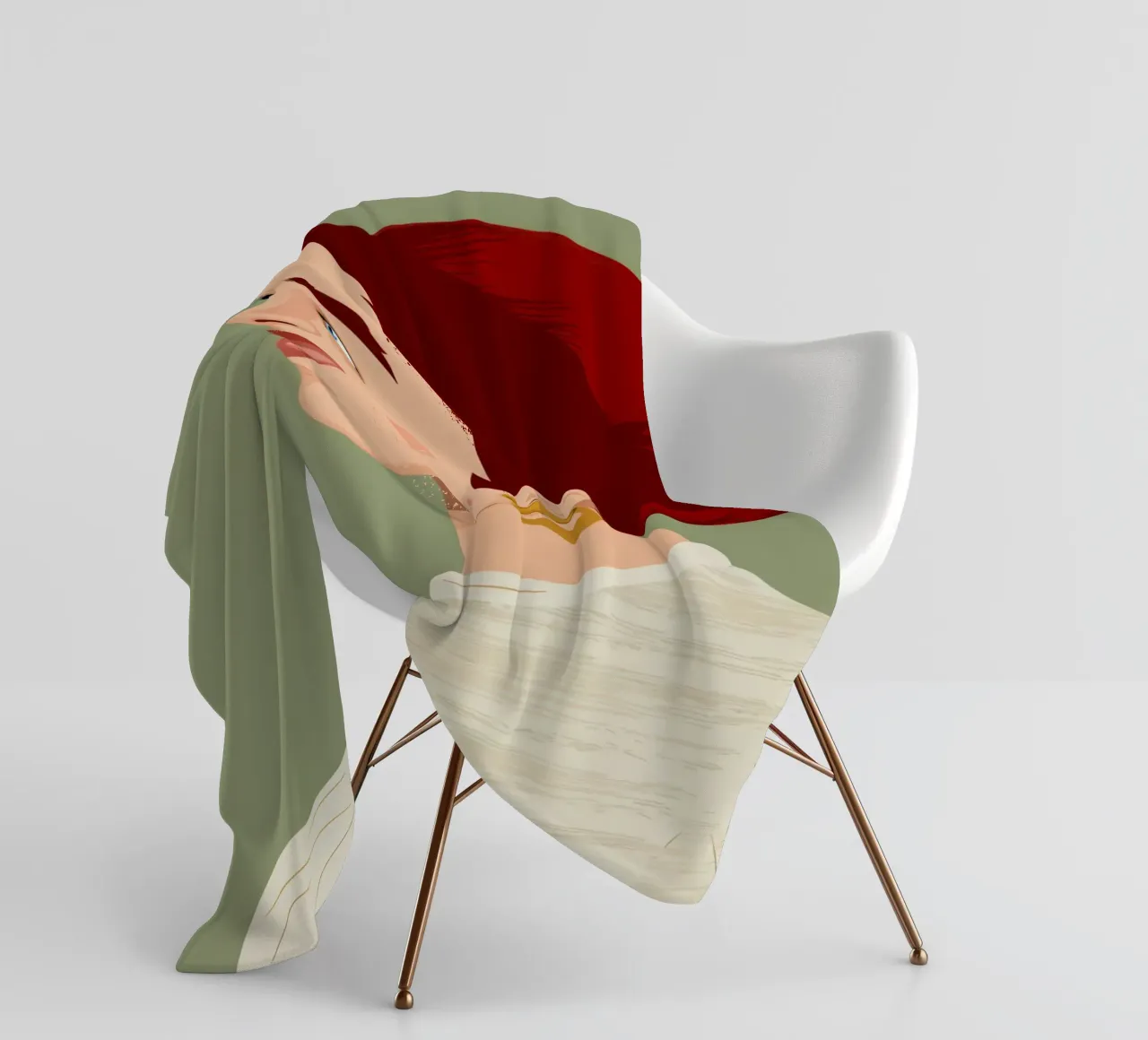 Ruby Haired Reverie Fleecedecke von Trace Brush