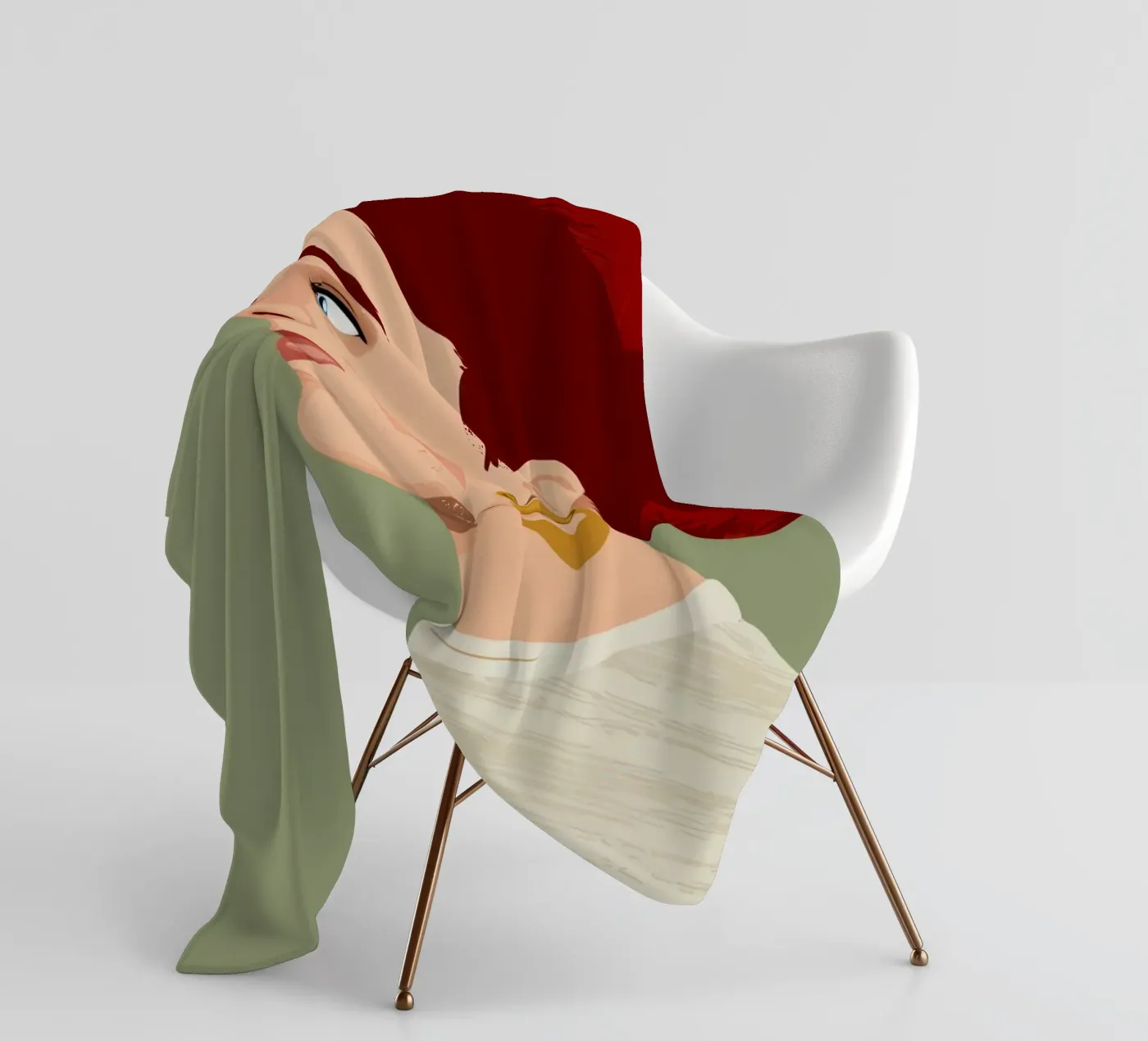 Ruby Haired Reverie fleecedeken van Trace Brush