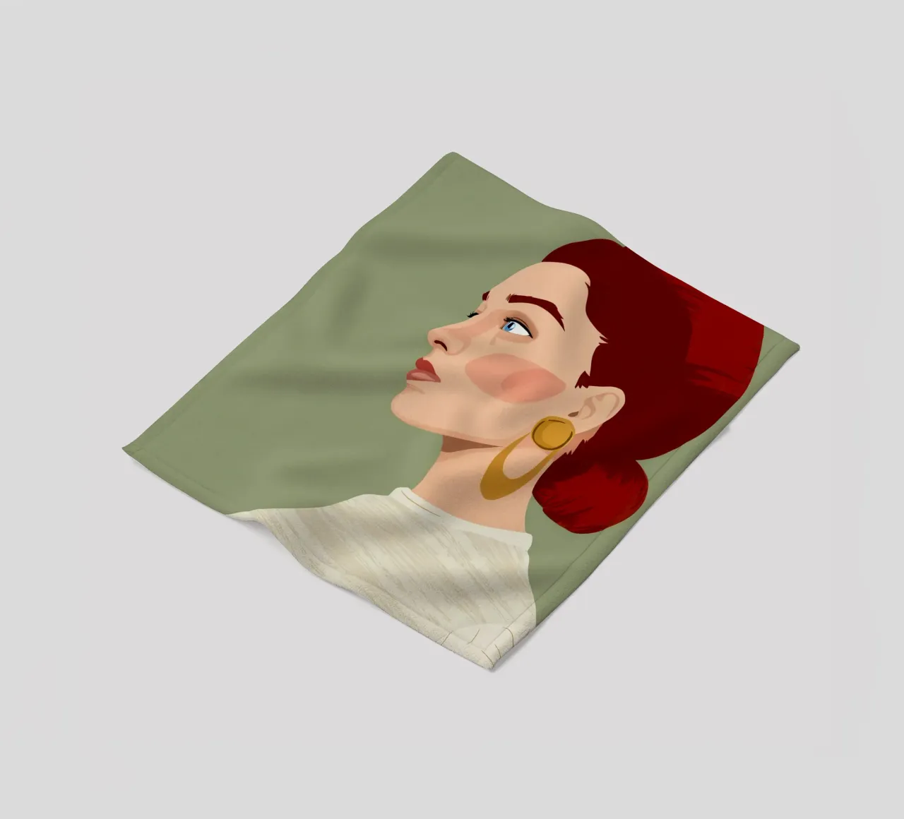 Ruby Haired Reverie Fleecedecke von Trace Brush