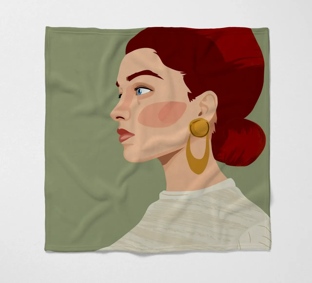 Ruby Haired Reverie Fleecedecke von Trace Brush