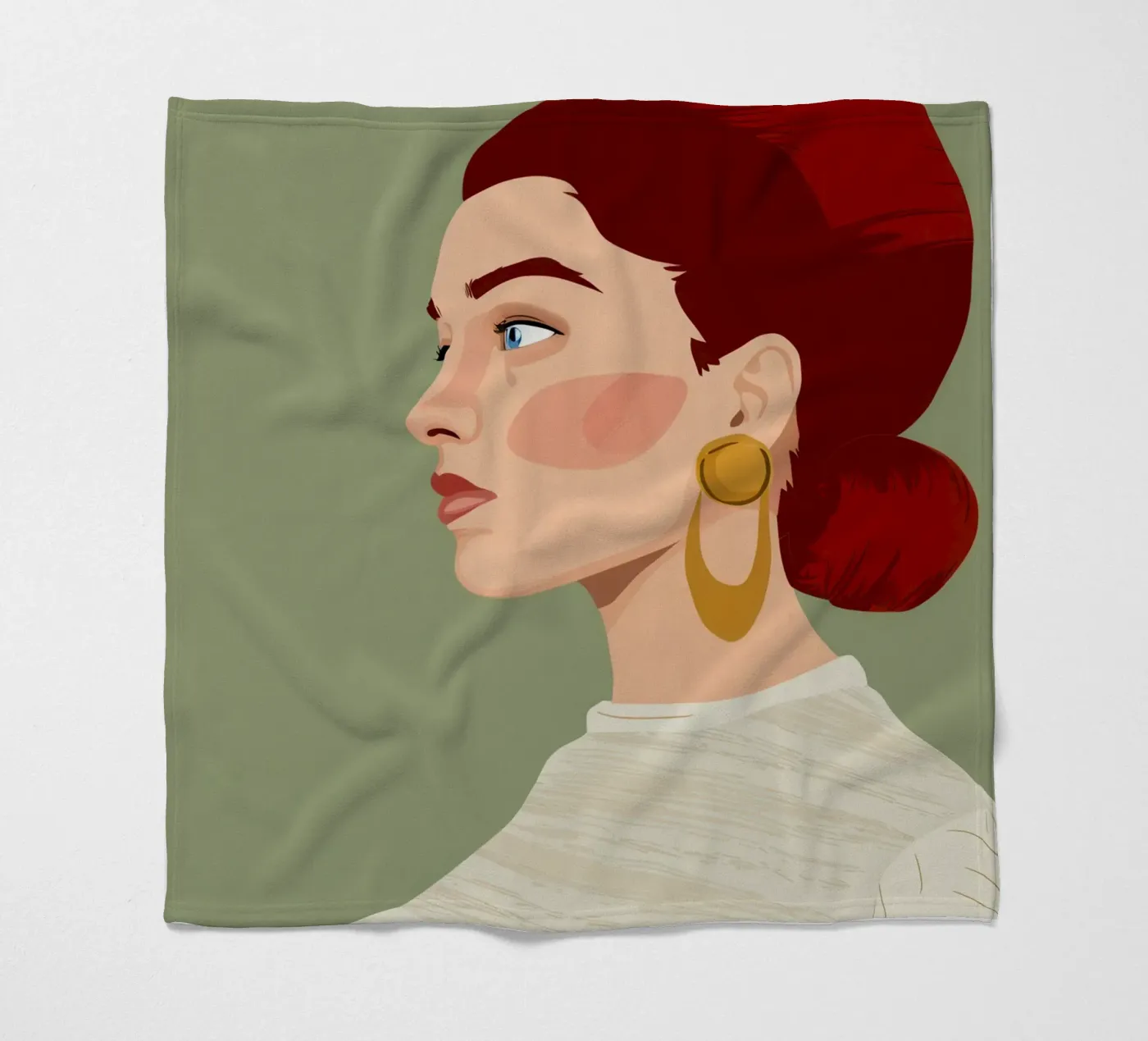 Ruby Haired Reverie fleecedeken van Trace Brush