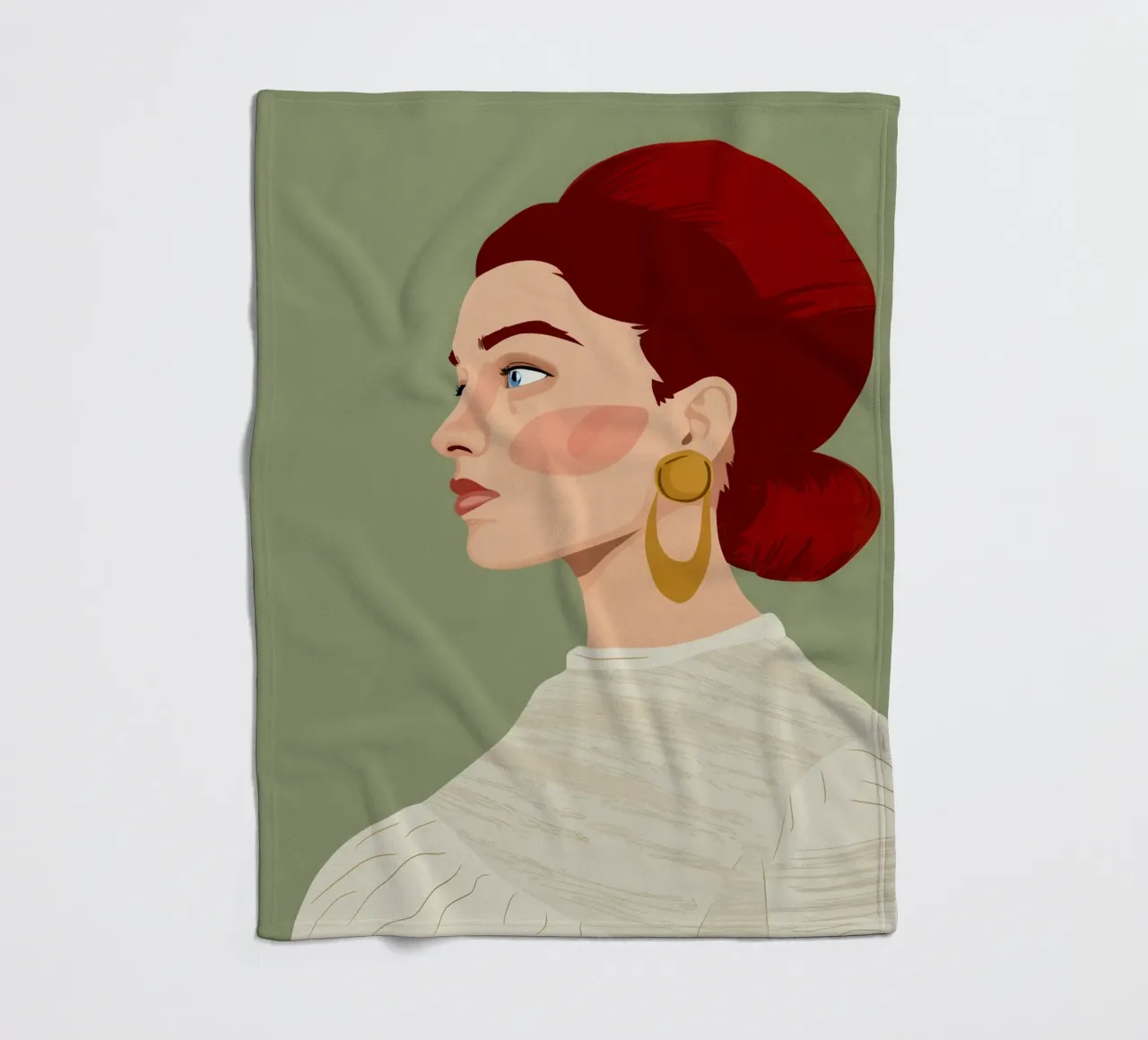 Ruby Haired Reverie fleecedeken van Trace Brush