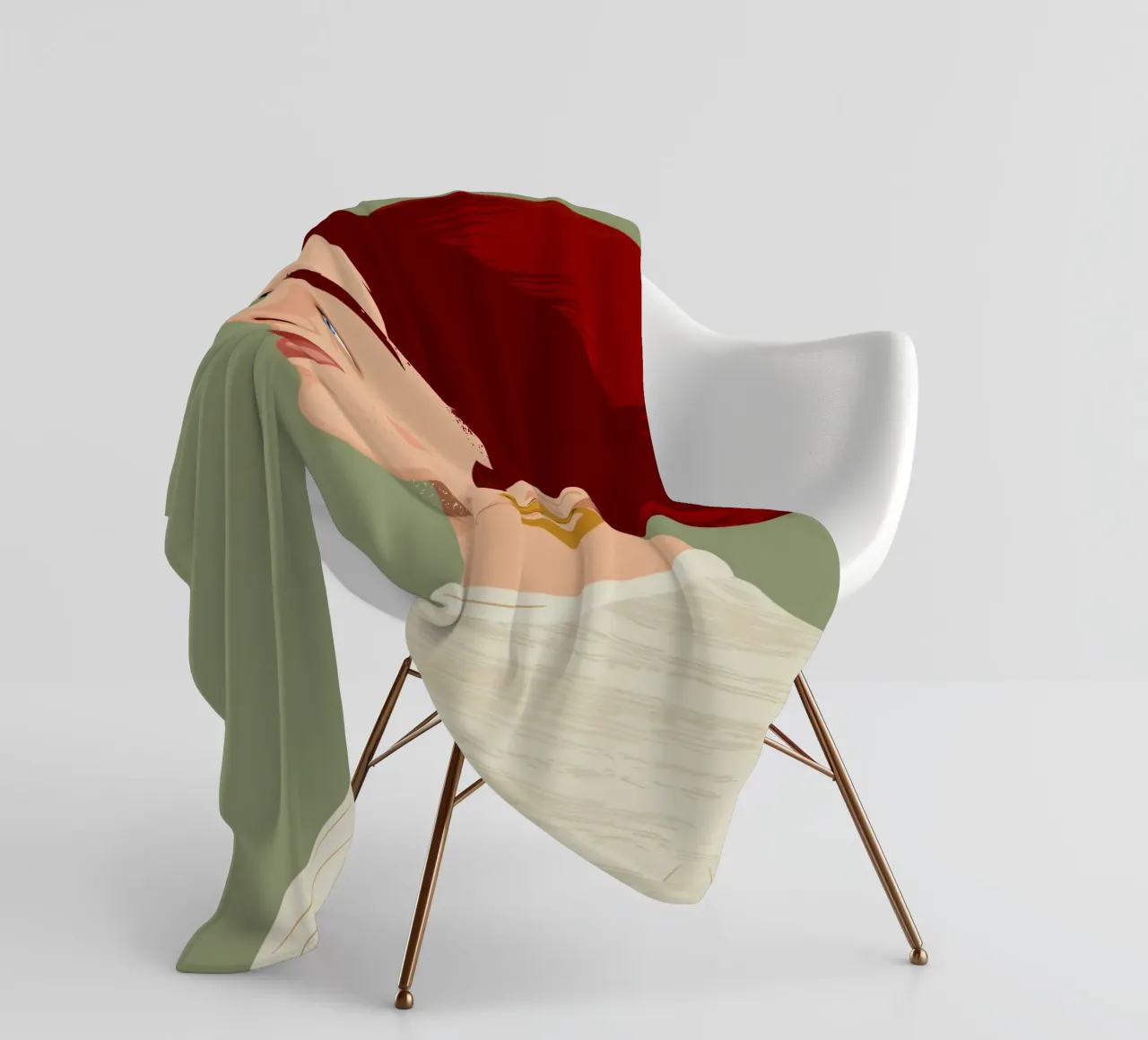 Ruby Haired Reverie Fleecedecke von Trace Brush