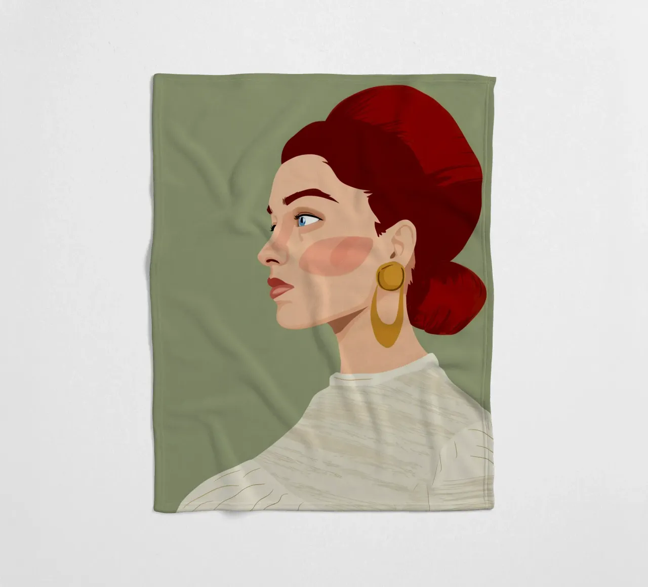 Ruby Haired Reverie fleecedeken van Trace Brush