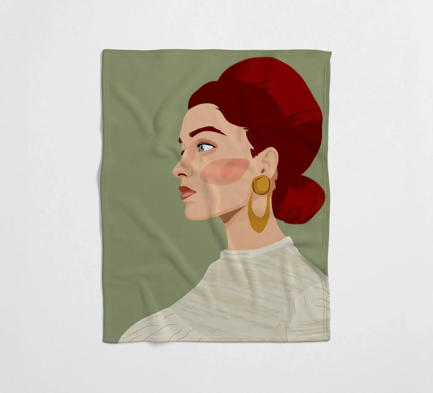 Ruby Haired Reverie fleecedeken van Trace Brush