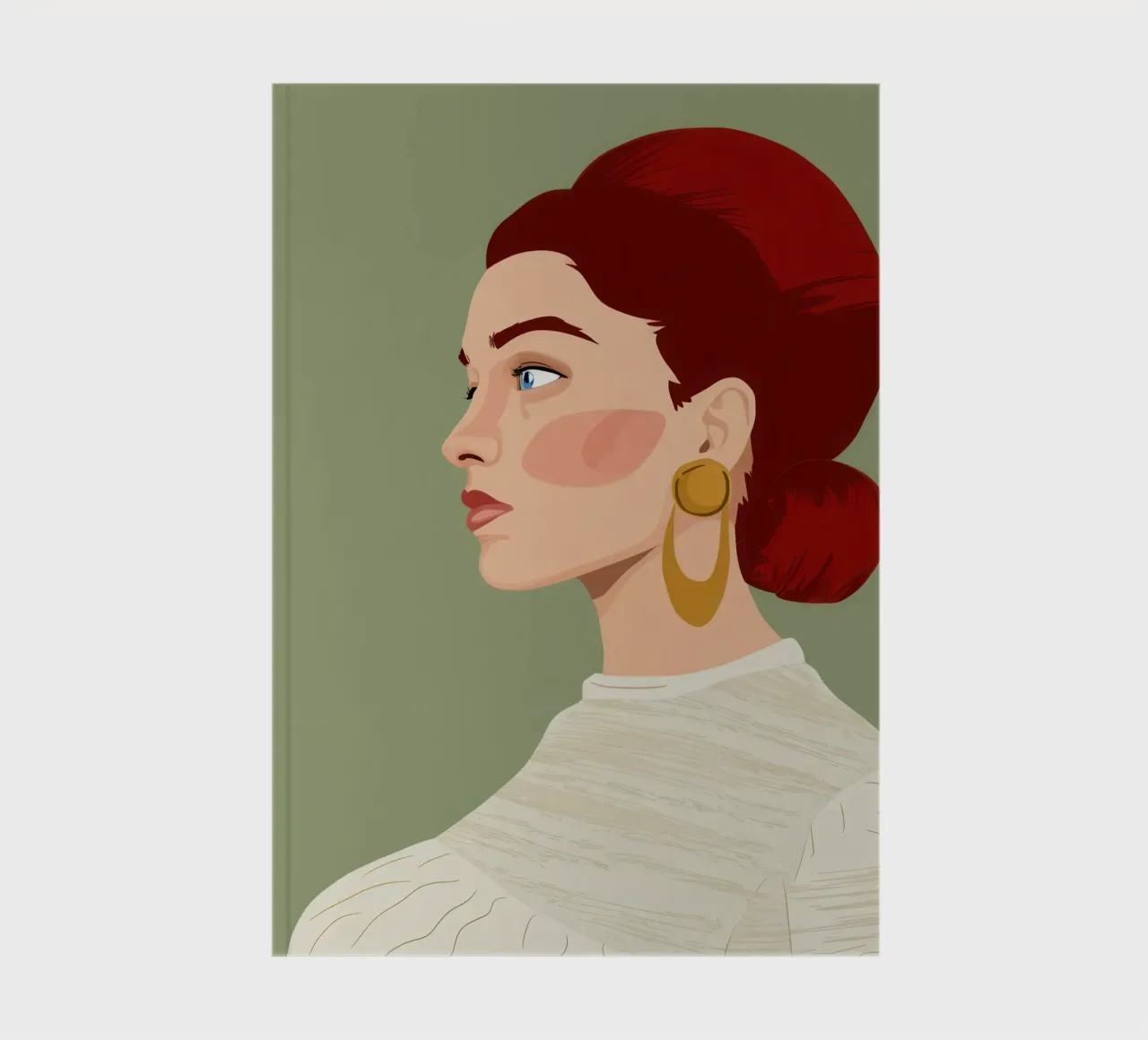 Ruby Haired Reverie notebook by Trace Brush