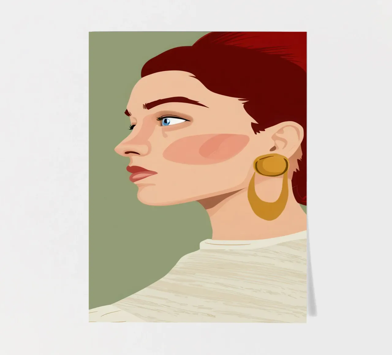 Ruby Haired Reverie sticker sheet by Trace Brush