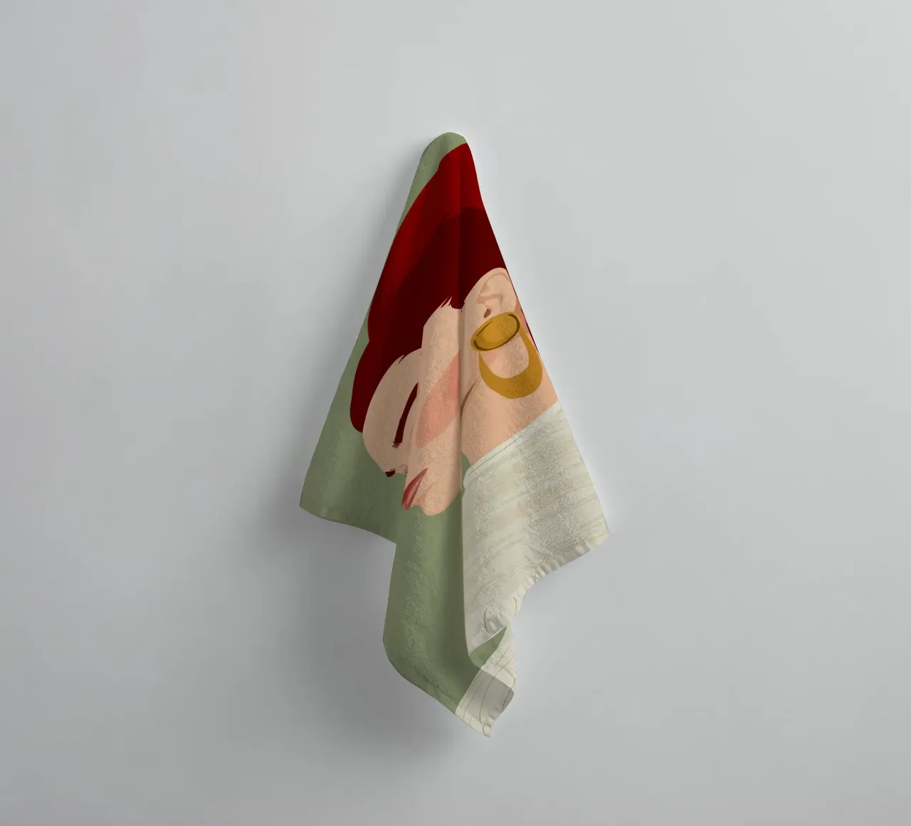 Ruby Haired Reverie badhanddoek van Trace Brush