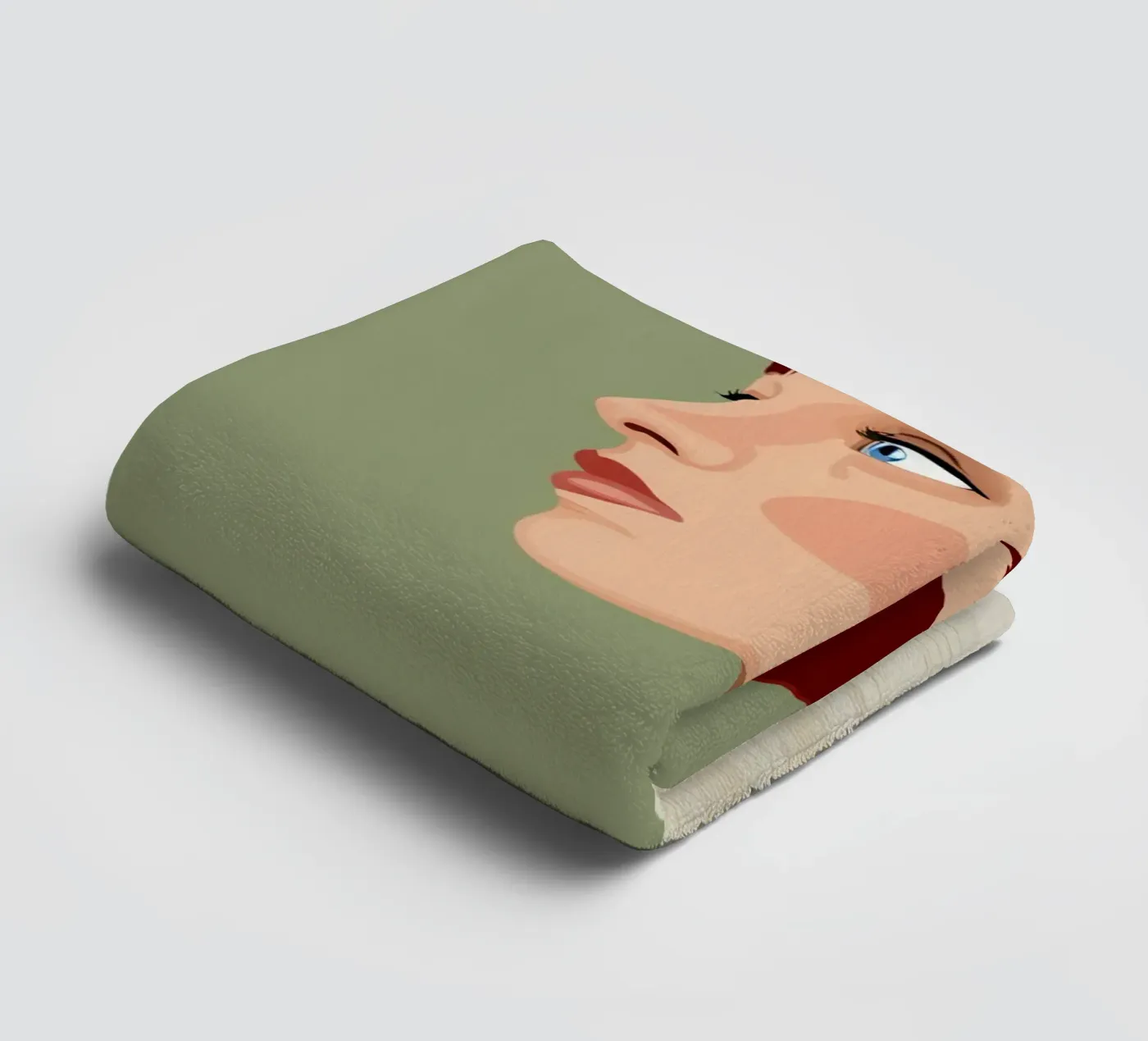 Ruby Haired Reverie badhanddoek van Trace Brush