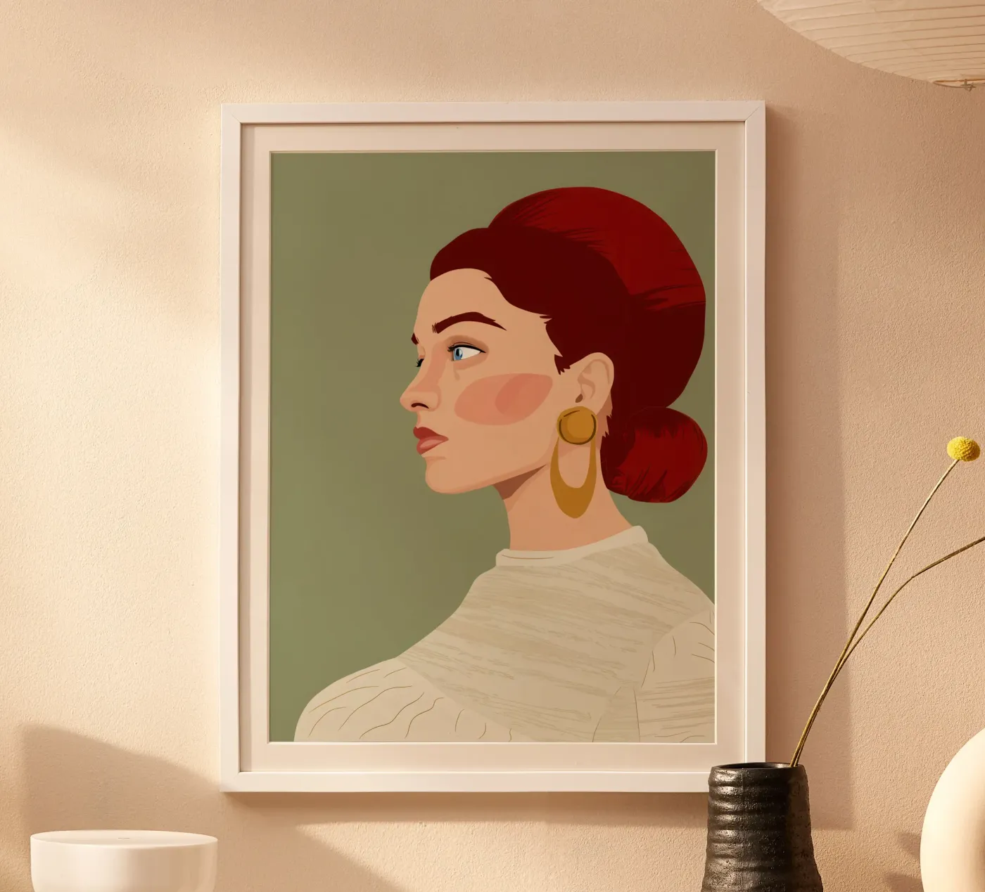 Fantasticherie dai capelli color rubino poster da Trace Brush