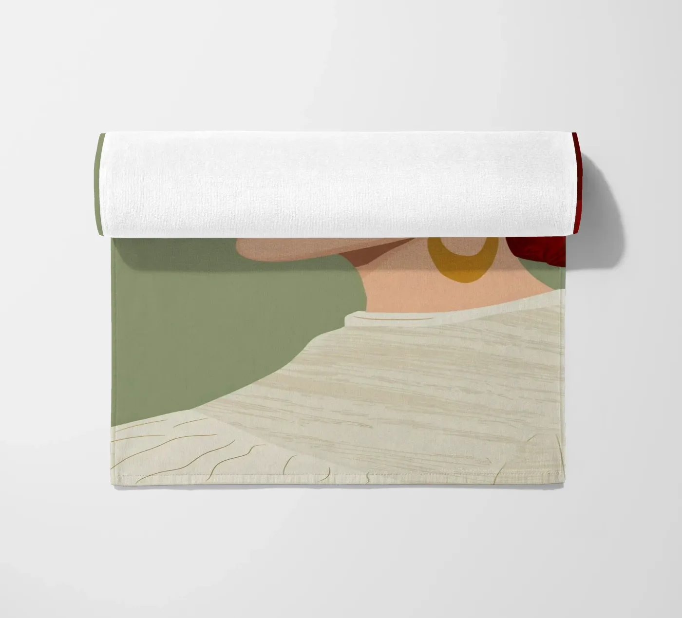 Fantasticherie dai capelli color rubino telo mare da Trace Brush