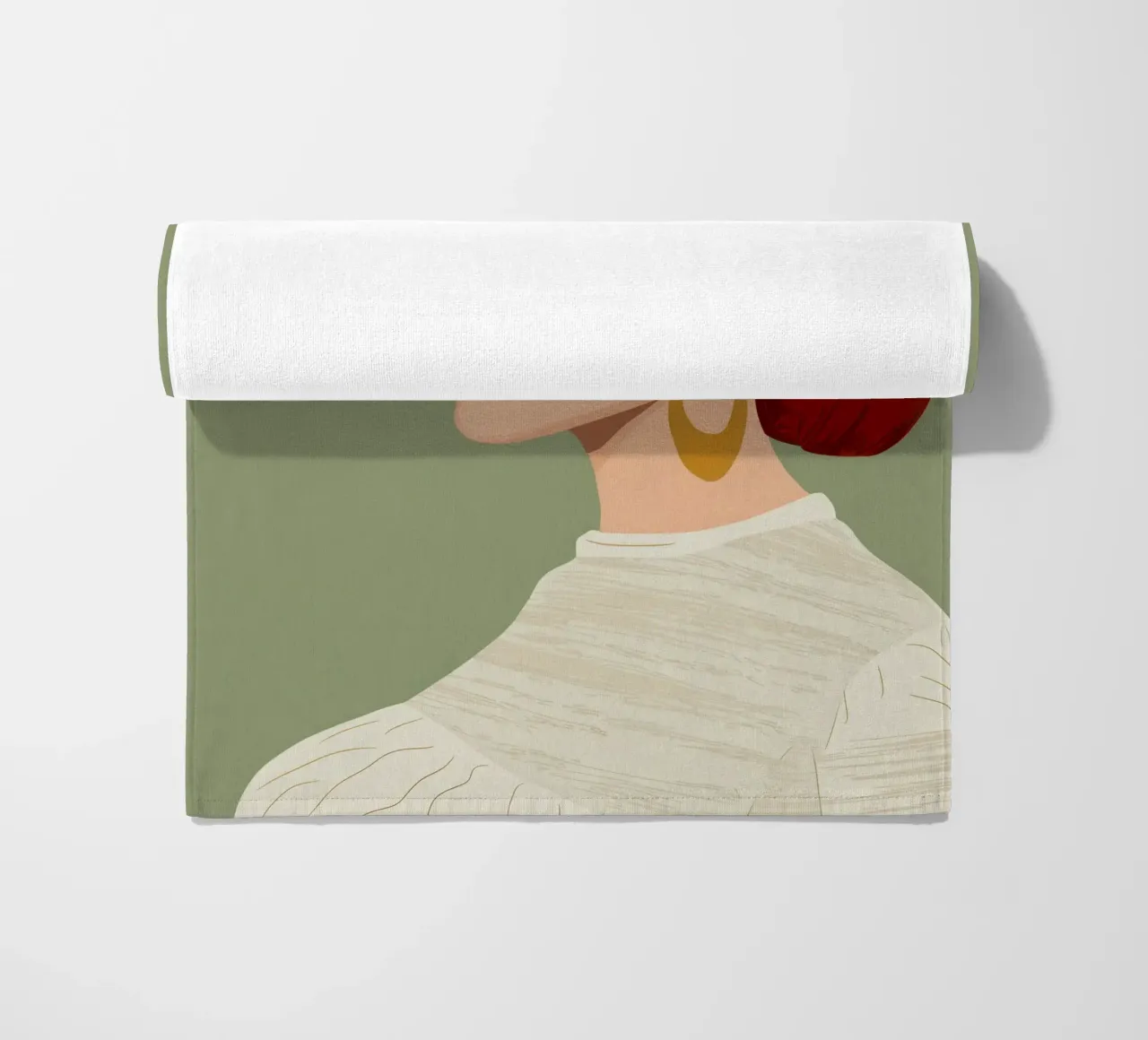 Fantasticherie dai capelli color rubino telo mare da Trace Brush