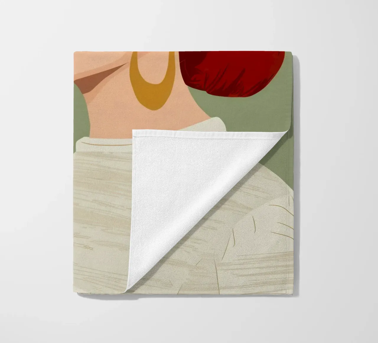 Fantasticherie dai capelli color rubino telo mare da Trace Brush