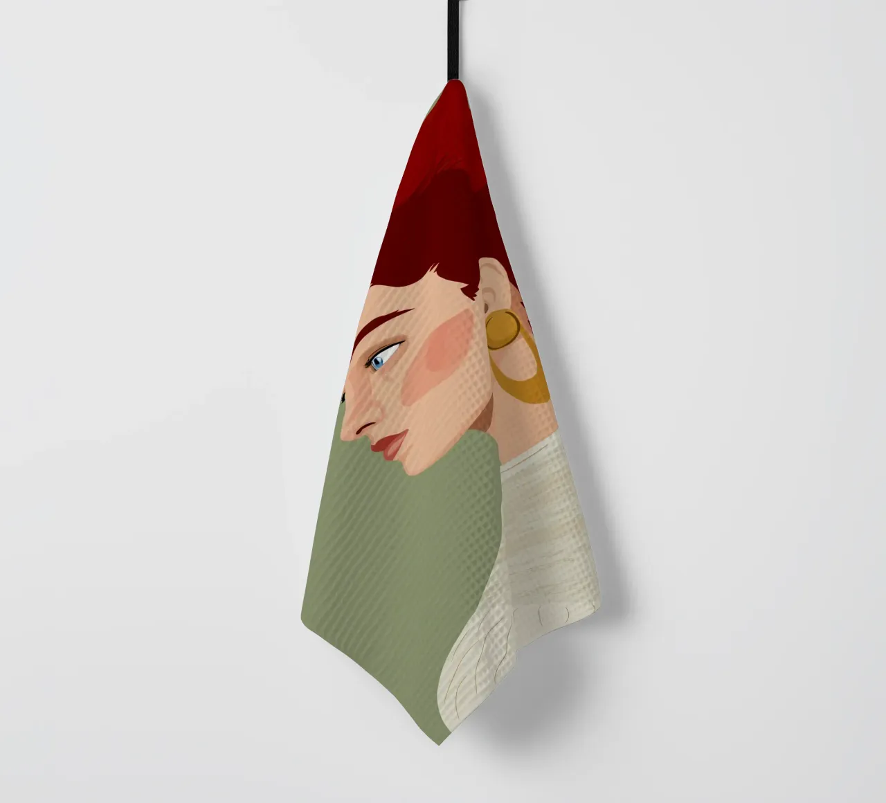 Ruby Haired Reverie theedoek van Trace Brush