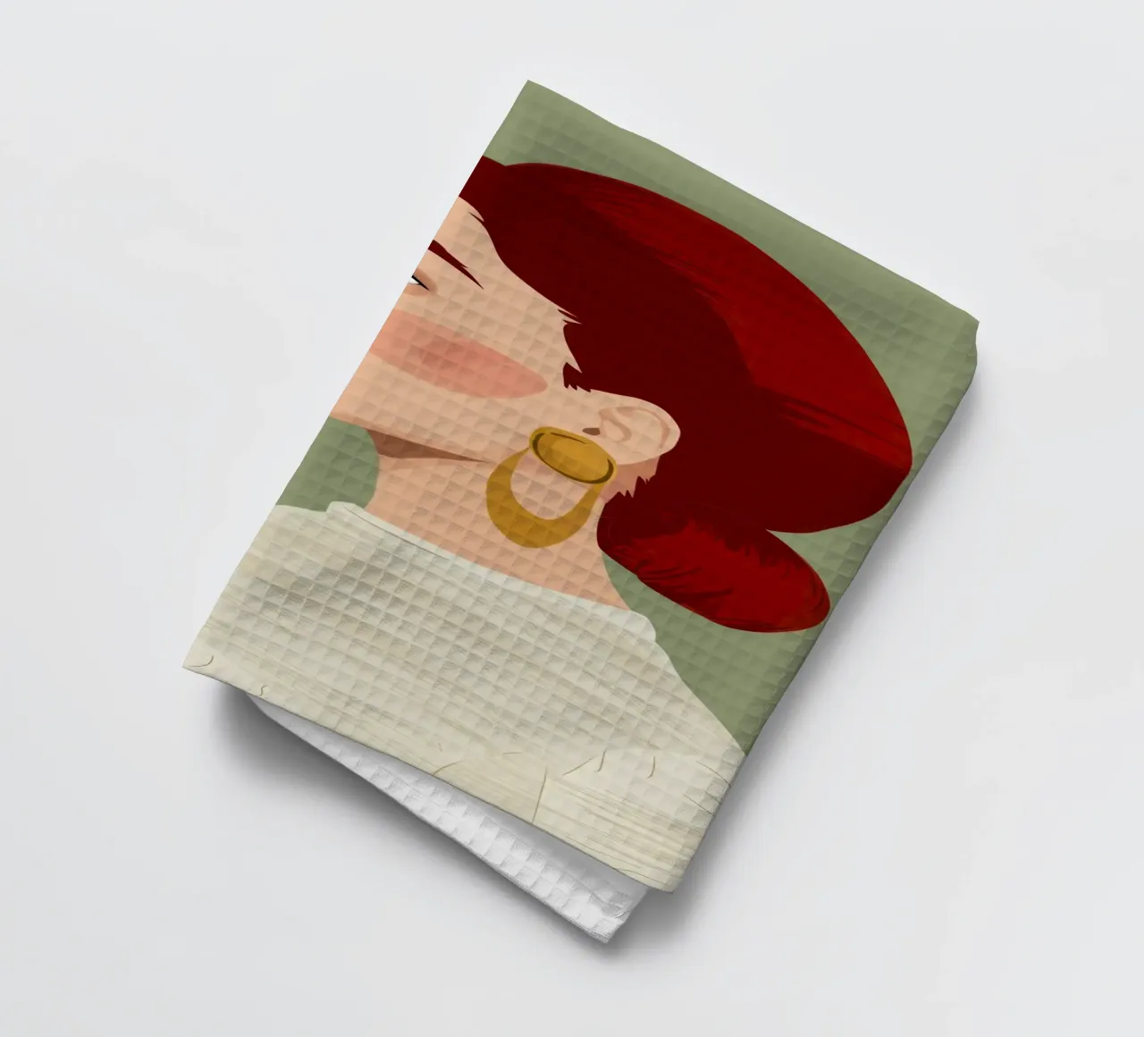 Ruby Haired Reverie theedoek van Trace Brush