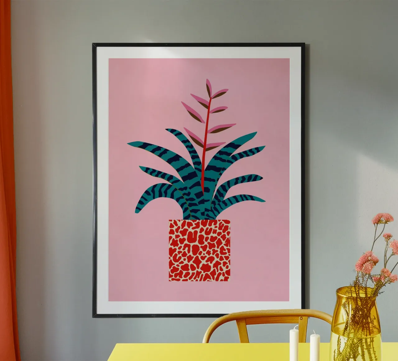Bromelia poster van Asha Designs