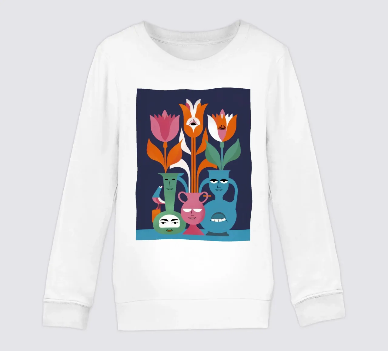 Vaso con volto stravagante felpa bambino da Thistle Bloom