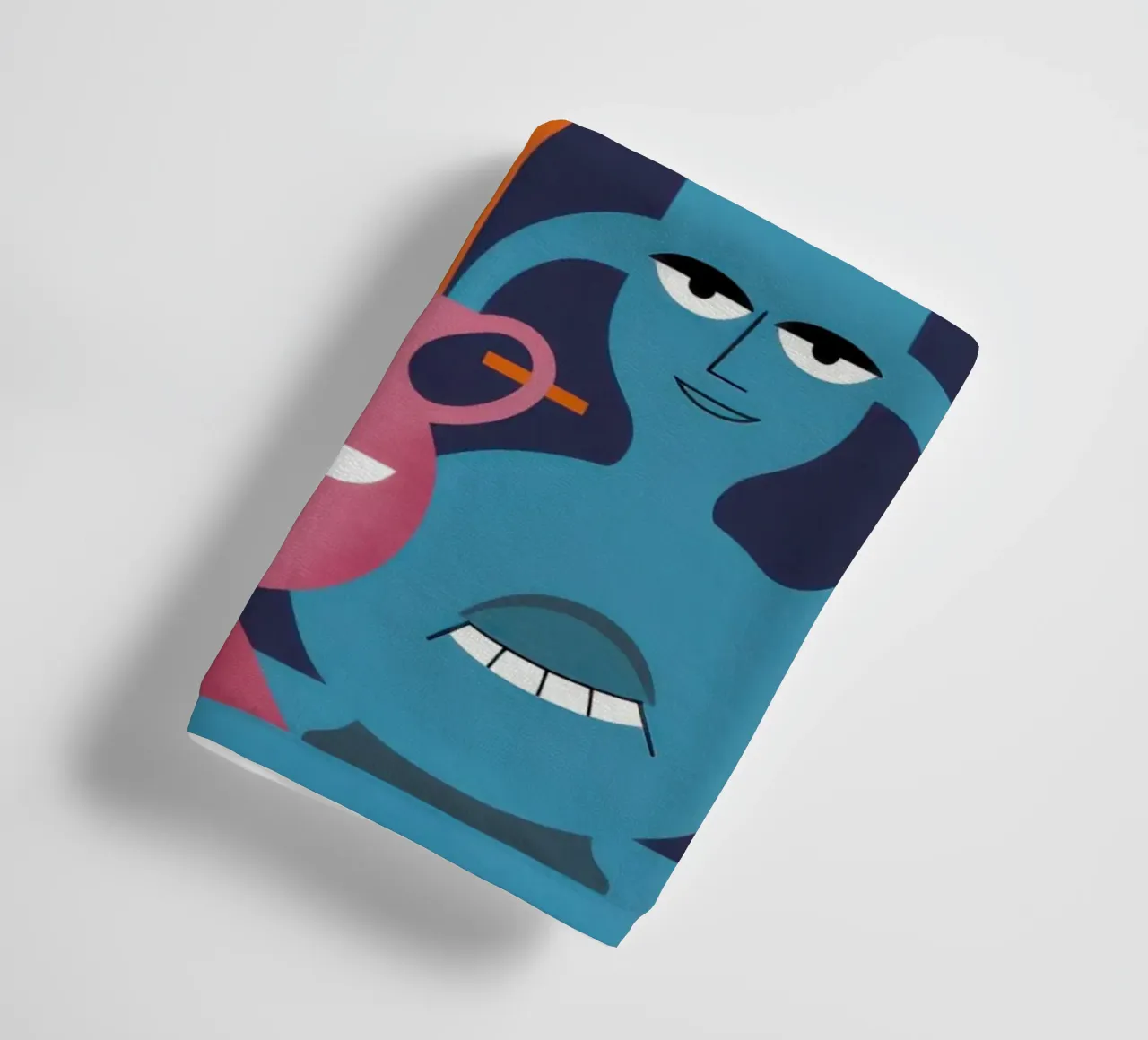Whimsical Face Vase towel by Thistle Bloom