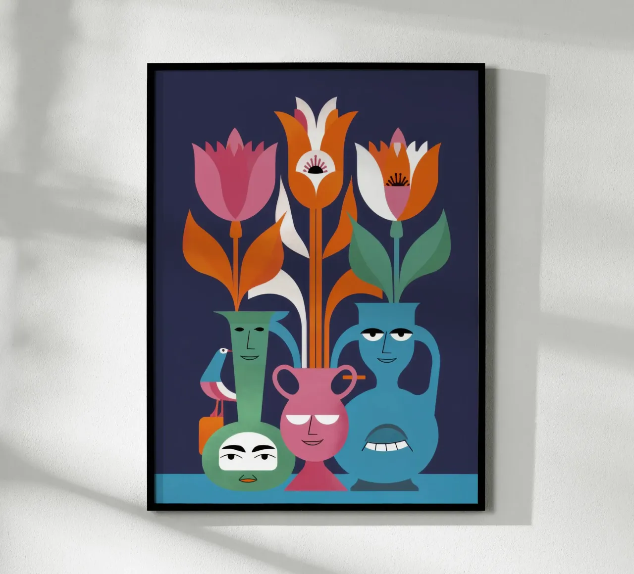 Whimsical Face Vase hahnemühle by Thistle Bloom