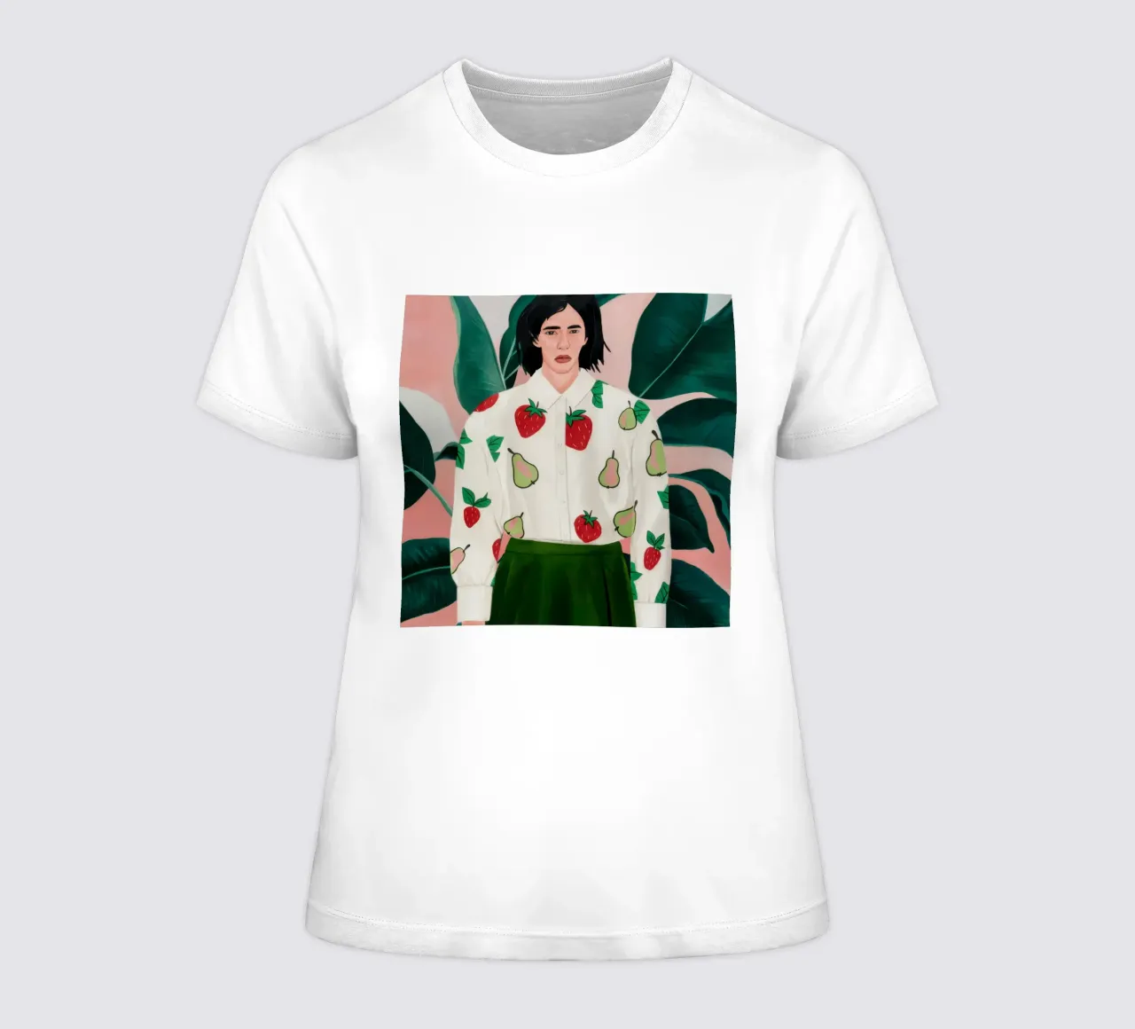 Chic Pear Sweater women's fitted t-shirt by Obs Canvas