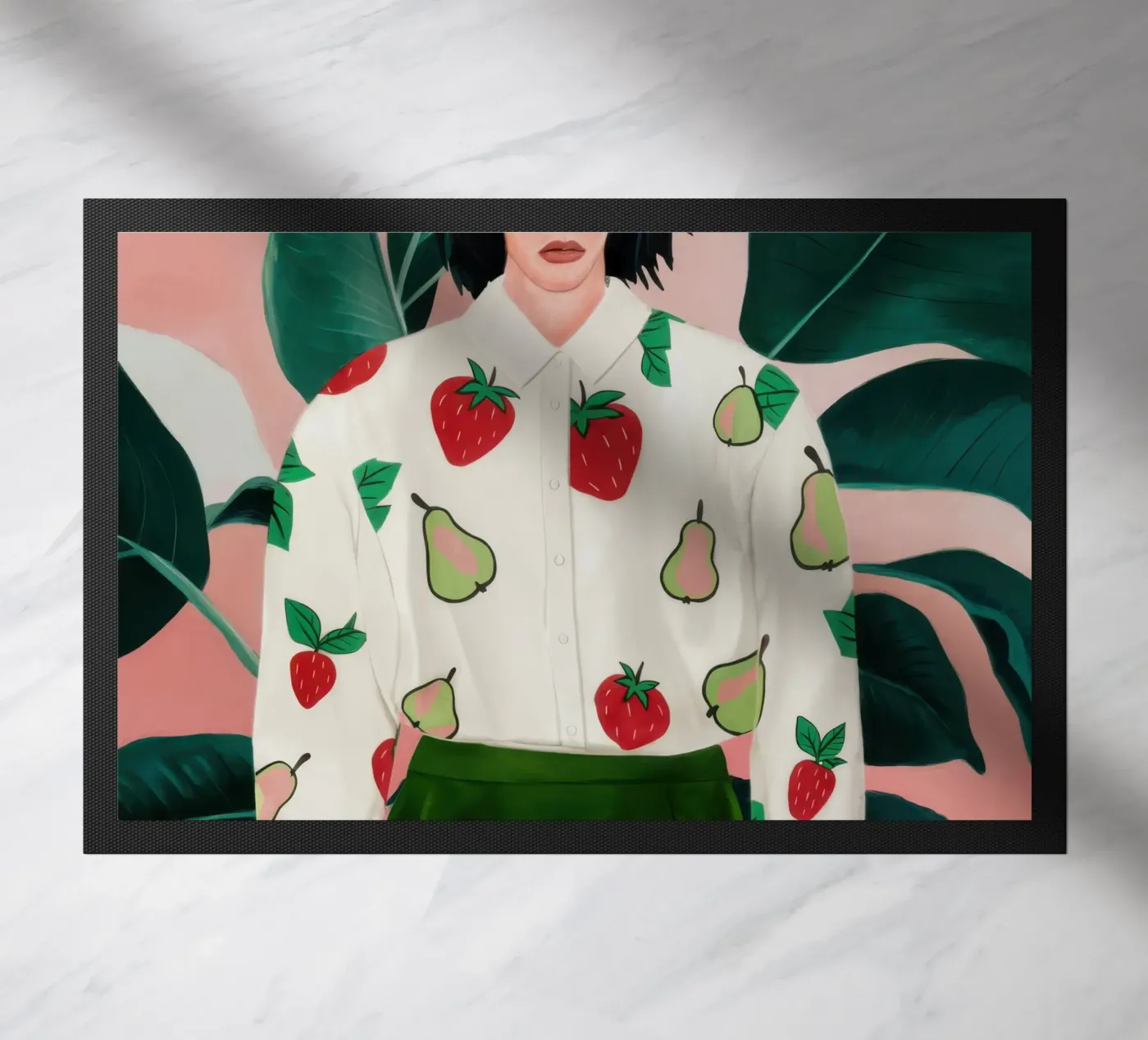 Chic Birne Pullover Fußmatte von Obs Canvas