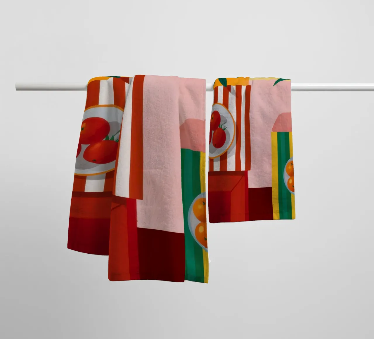 Deconstructed Tomato Still Life towel by Luna Aura