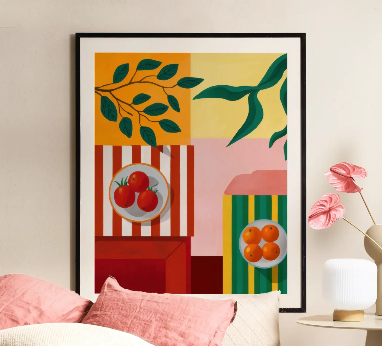 Bodegón de tomate deconstruido poster de Luna Aura