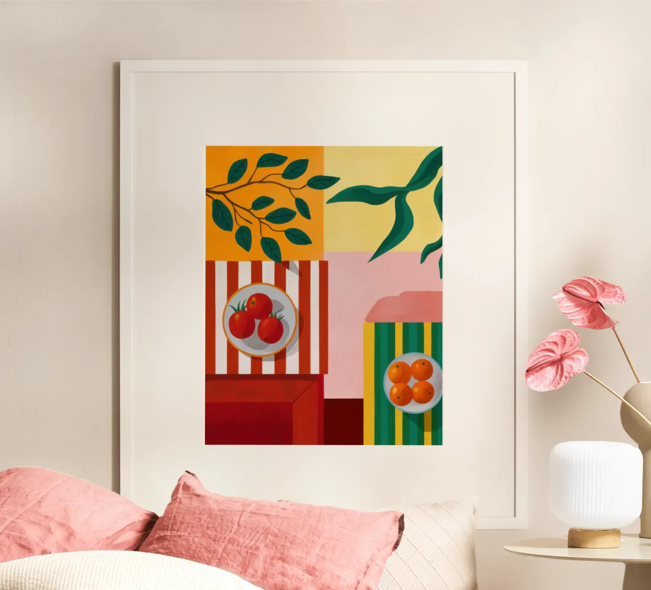 Bodegón de tomate deconstruido poster de Luna Aura