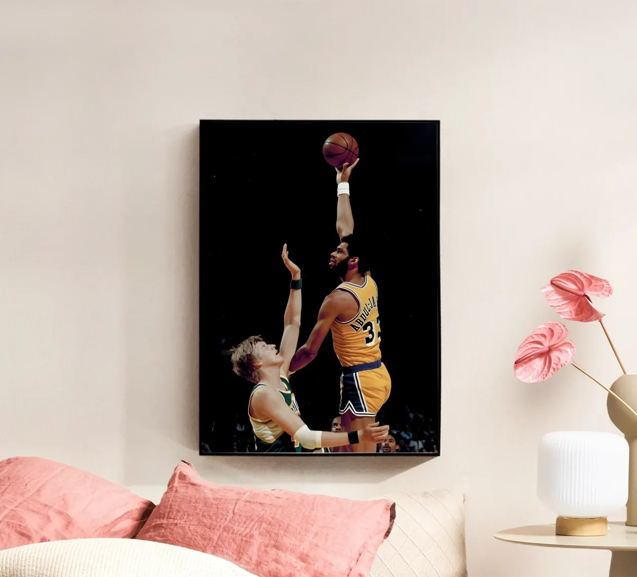 Kareem Abdul Jabbar acrylic glass by Low poly art