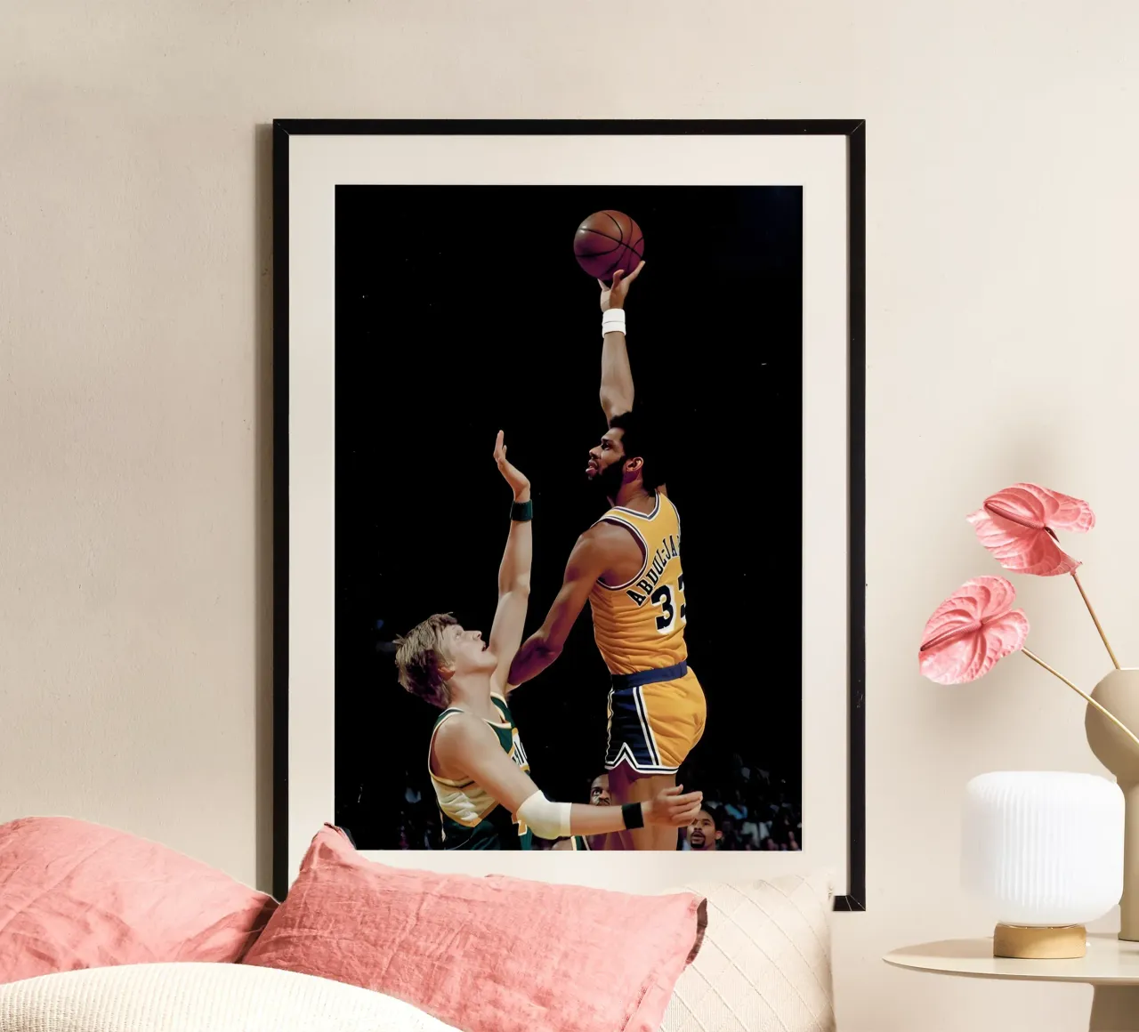 Kareem Abdul Jabbar hahnemühle by Low poly art