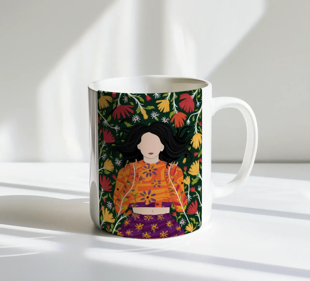 Persefone - Sonno floreale tazza in ceramica da Trace Brush