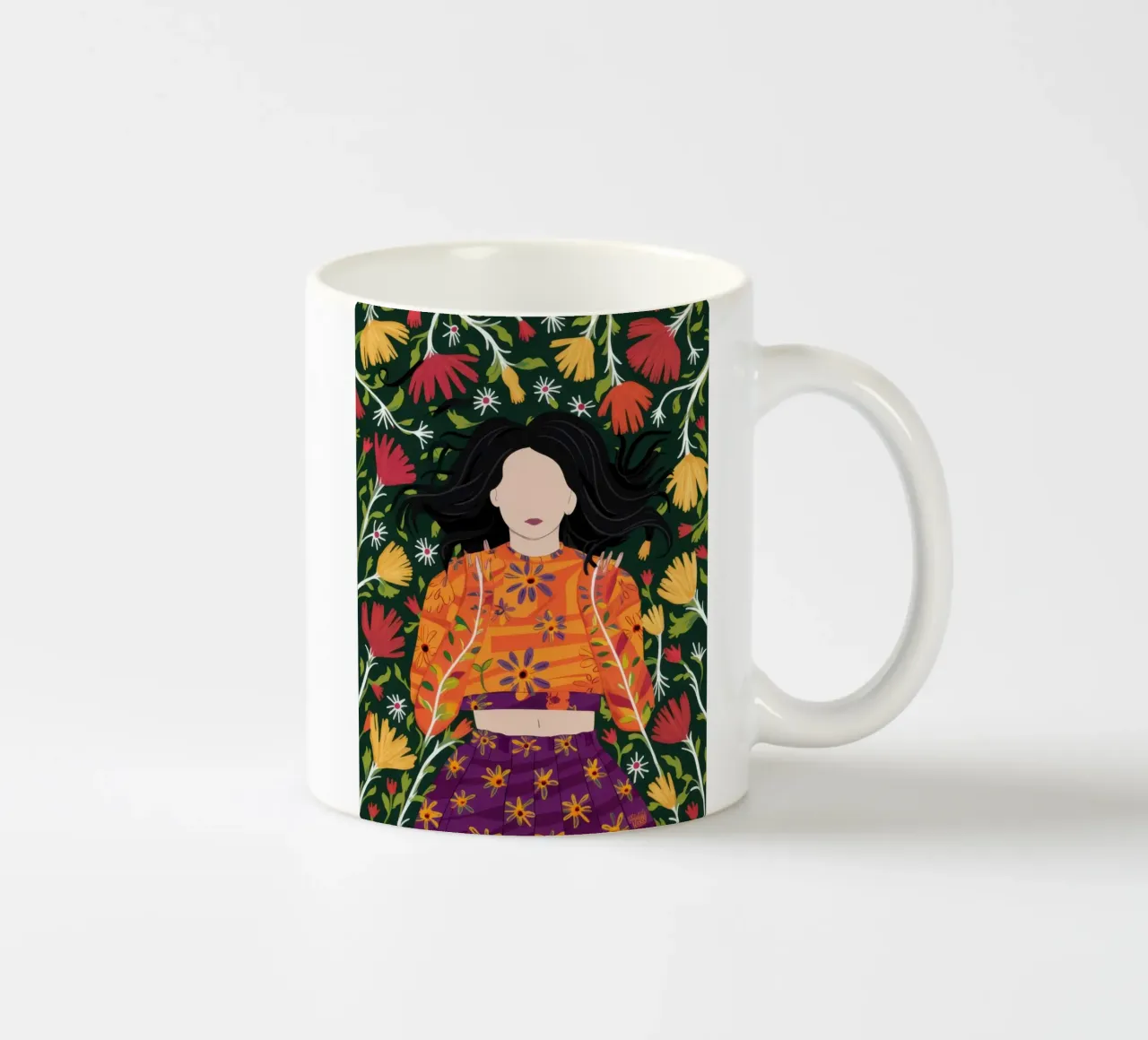 Persefone - Sonno floreale tazza in ceramica da Trace Brush