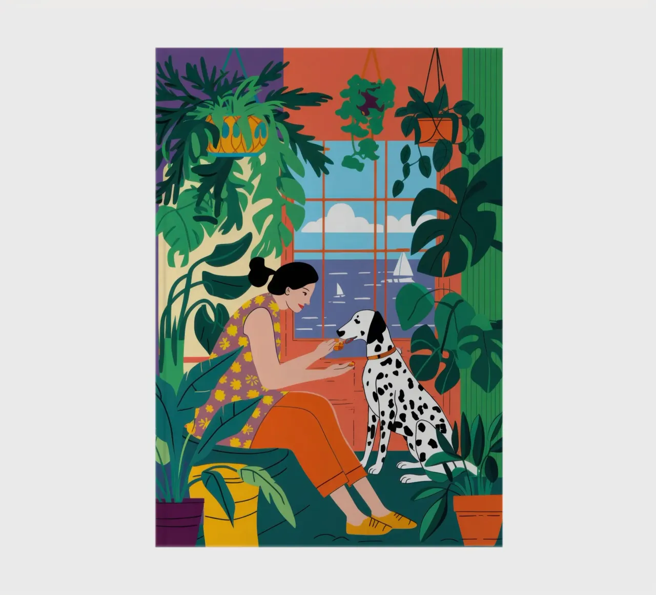 Dalmatian by the Window notebook by Luna Aura