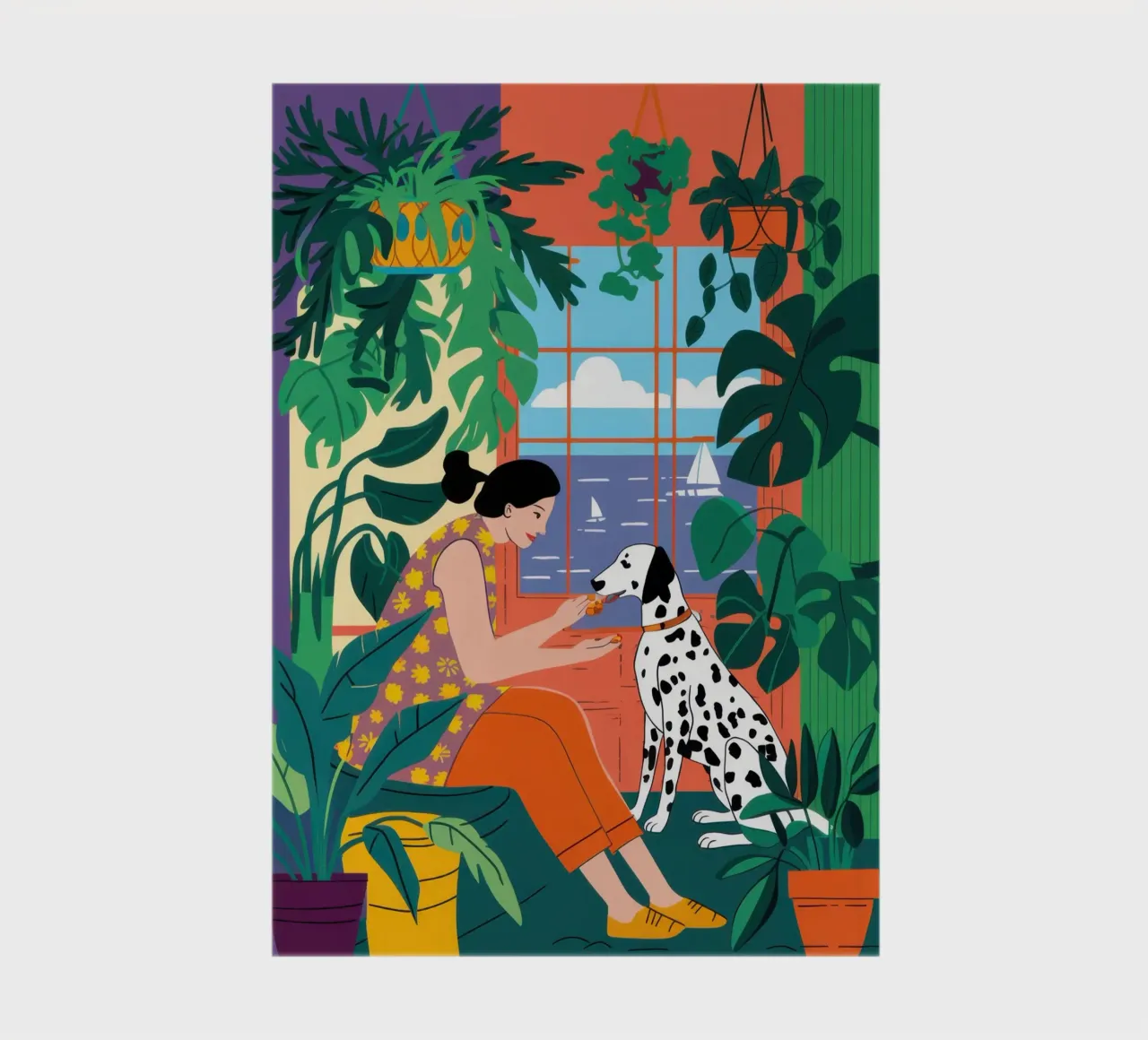 Dalmatian by the Window notebook by Luna Aura