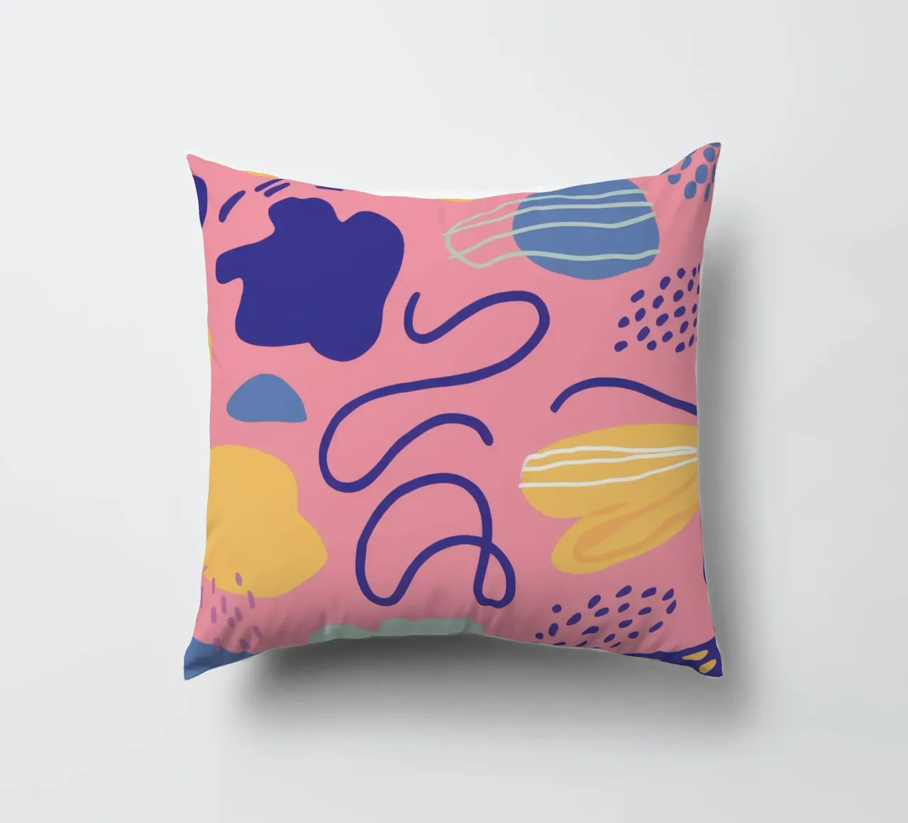 Paesaggio giocoso con scarabocchi cuscino da Thistle Bloom