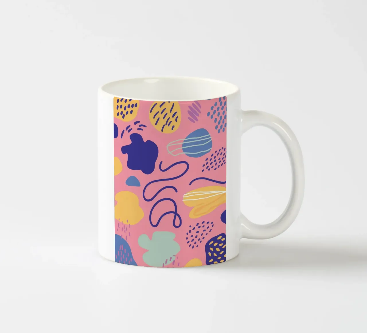 Playful Doodle Landscape ceramic mug by Thistle Bloom