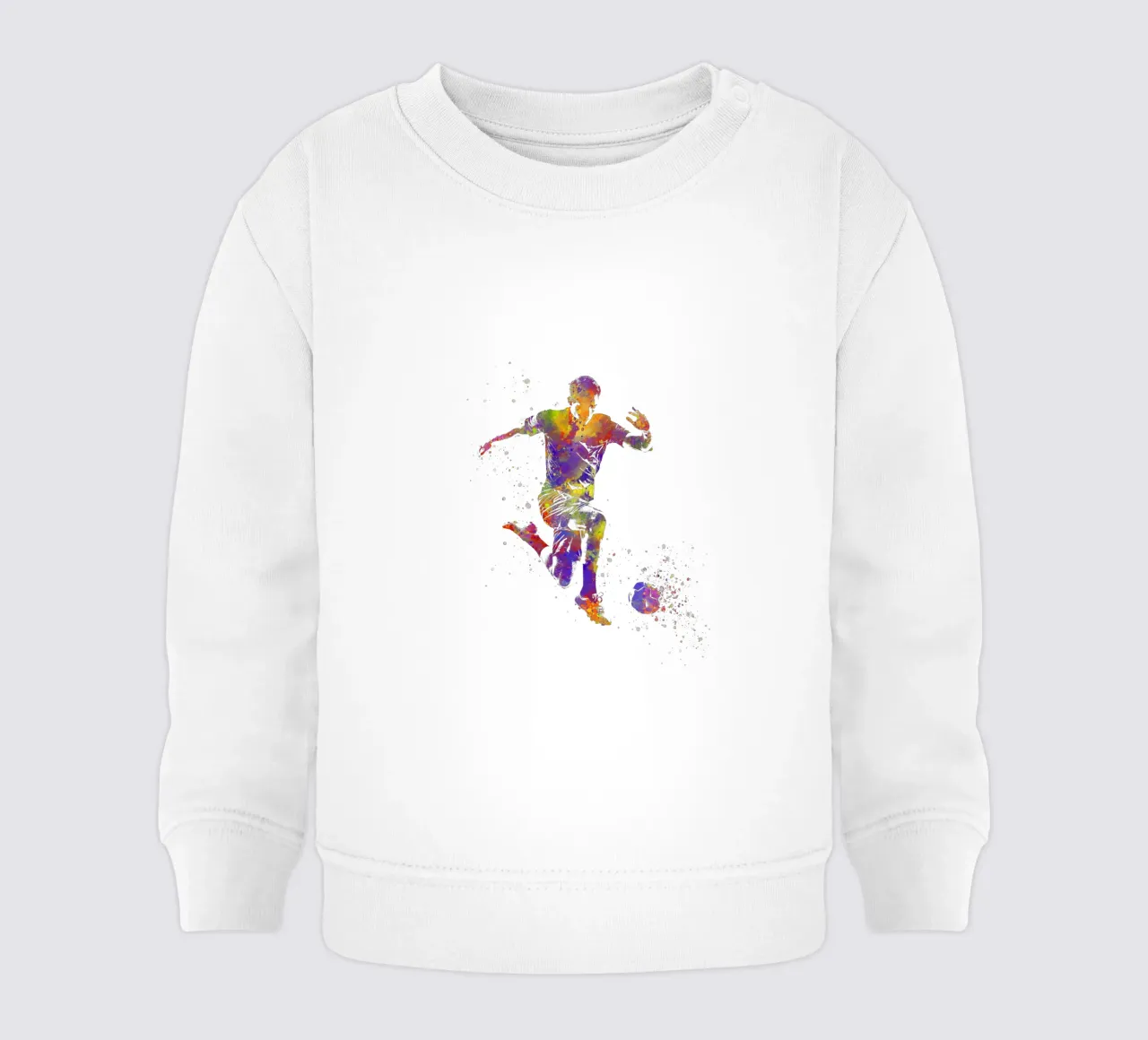 Giocatore di calcio ad acquerello felpa neonato da ⚽ Sports Pulse