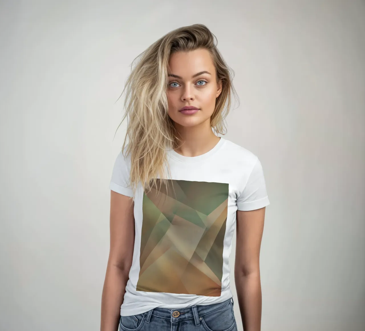 Abstract Geometry No. 2 women's fitted t-shirt by Metron