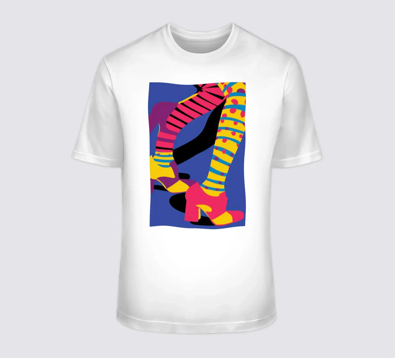 Gambe a righe divertenti t-shirt da Thistle Bloom