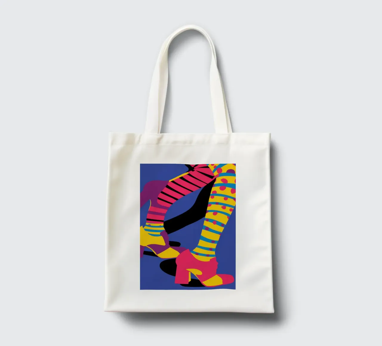 Gambe a righe divertenti borsa in juta da Thistle Bloom