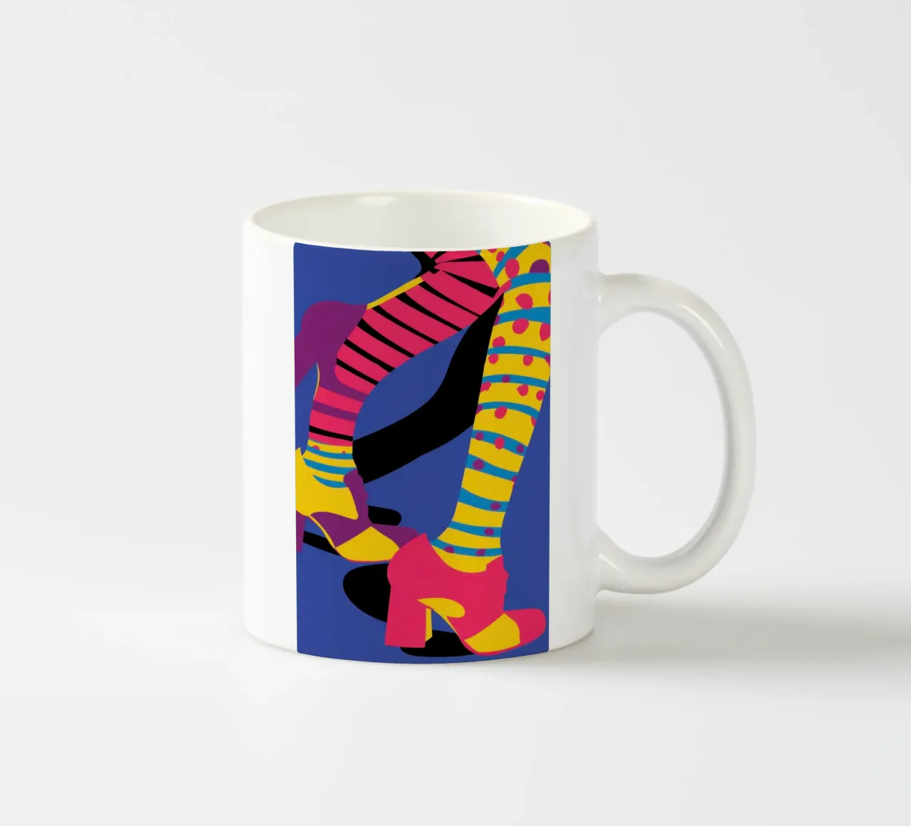 Gambe a righe divertenti tazza in ceramica da Thistle Bloom