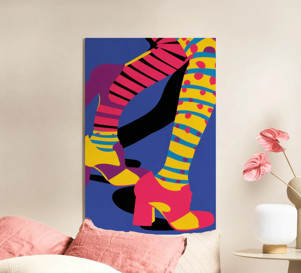 Gambe a righe divertenti plexiglass da Thistle Bloom